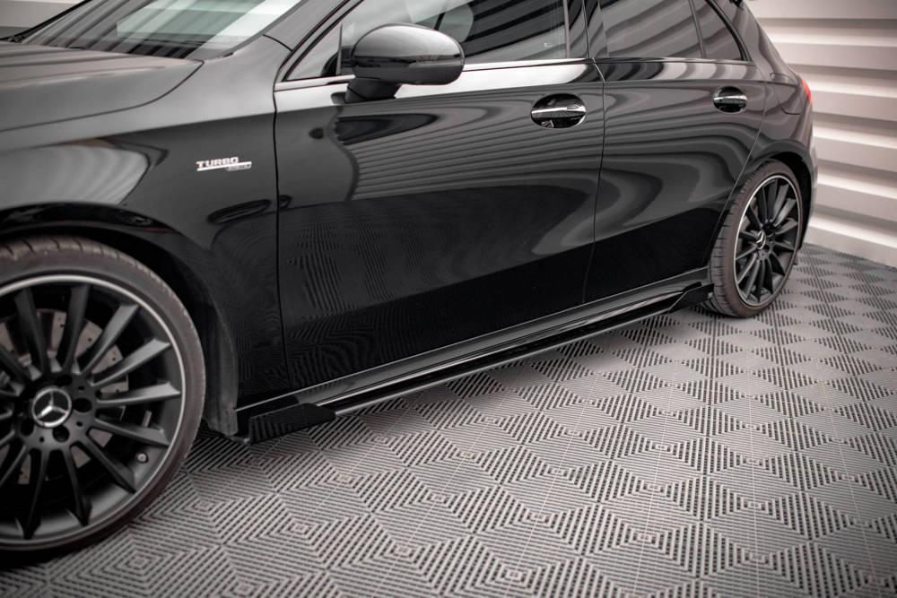 Seitenschweller Erweiterung Street Pro für Mercedes A-Klasse AMG-Line W177 von Maxton Design