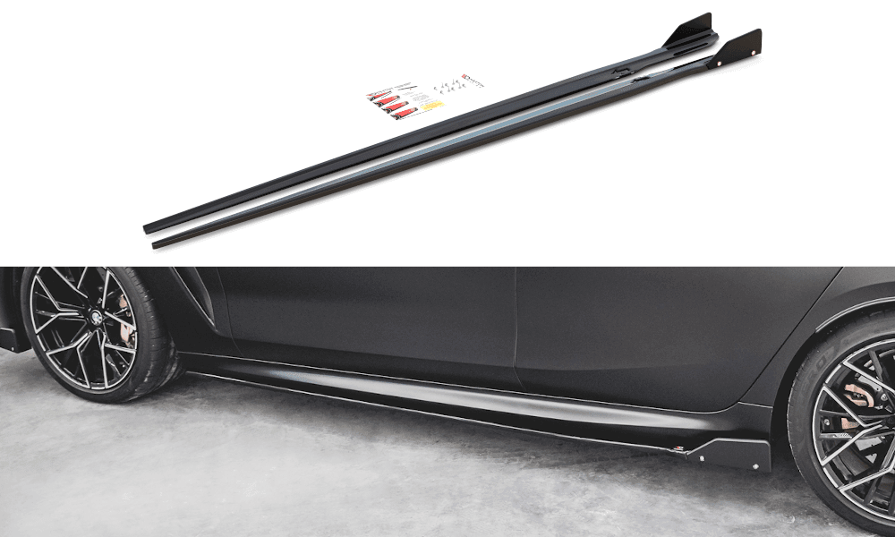 Seitenschweller Erweiterung V.1 mit Flaps für BMW 8er Grand Coupe G16 M-Paket  von Maxton Design
