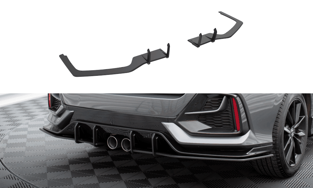 Zentraler Hinterer Splitter Racing V.2 für Honda Civic X Type R von Maxton Design